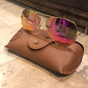 Pink Mirror Ray Bans